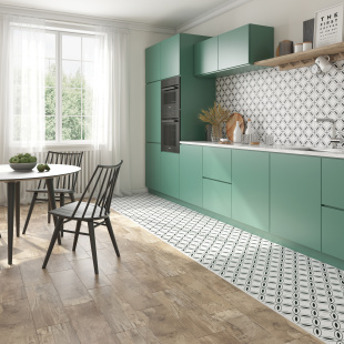 Керамогранит Cersanit Stream геометрия (лепестки) белый арт. 17922 (29,8x29,8)